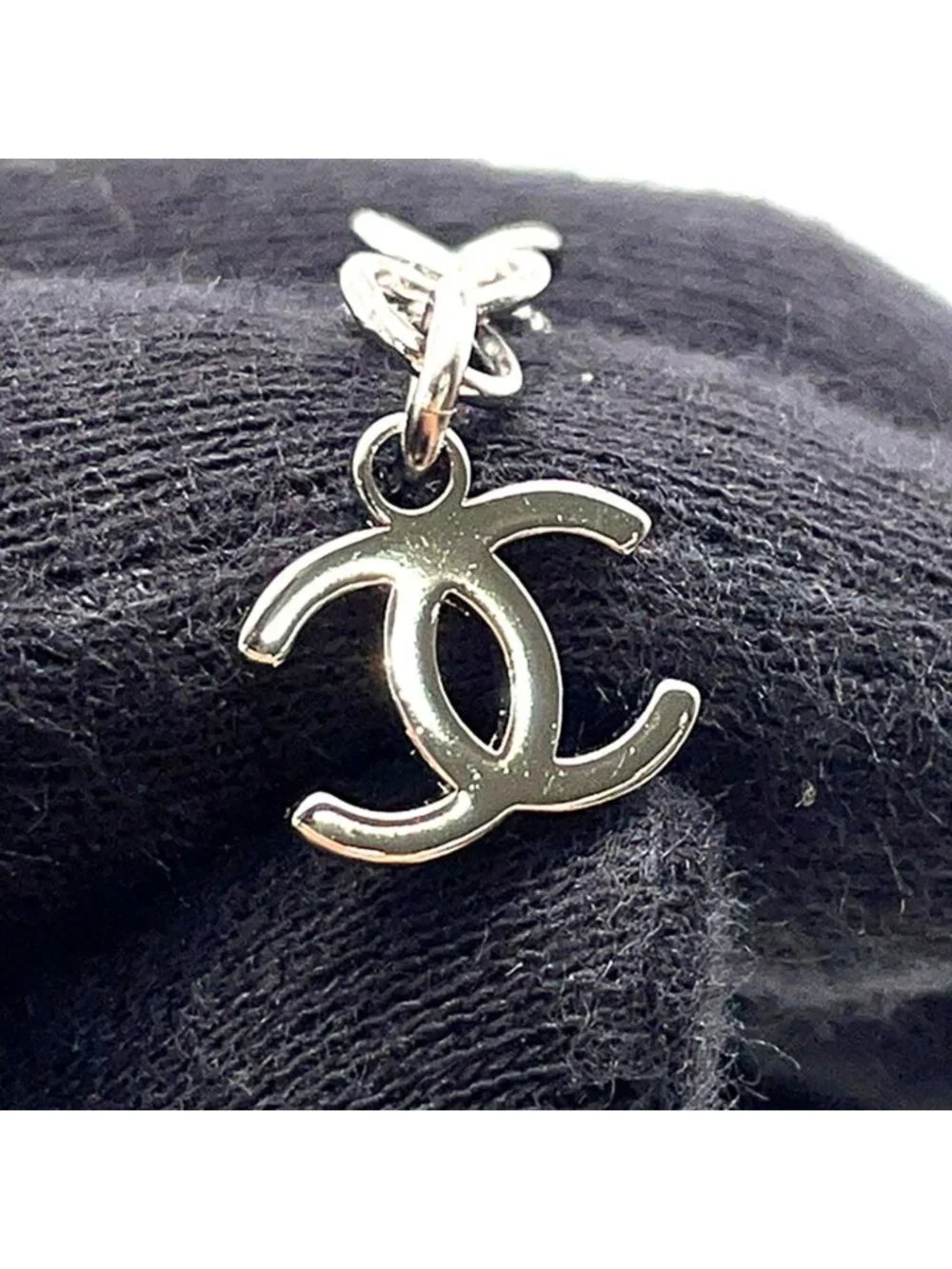 Chanel Necklace Faux Pearl CC Logo